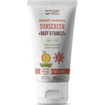 Cuchara de Madera Loción Solar Corporal Mango Bebé y Familia SPF 50 1×100 ml