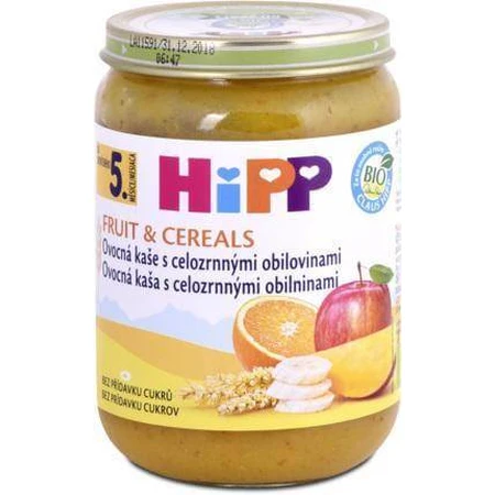 HIPP BIO Papilla de frutas con cereales integrales 1×190 g, primer plato, 6m+