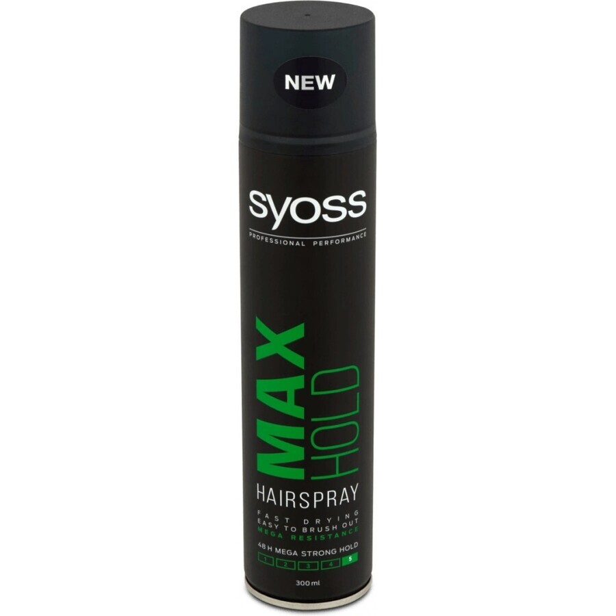 Syoss Max Hold Hairspray 1×300 ml, laca para el cabello