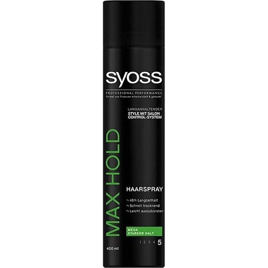 Syoss Max Hold Hairspray 1×300 ml, laca para el cabello