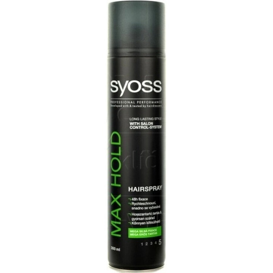 Syoss Max Hold Hairspray 1×300 ml, laca para el cabello