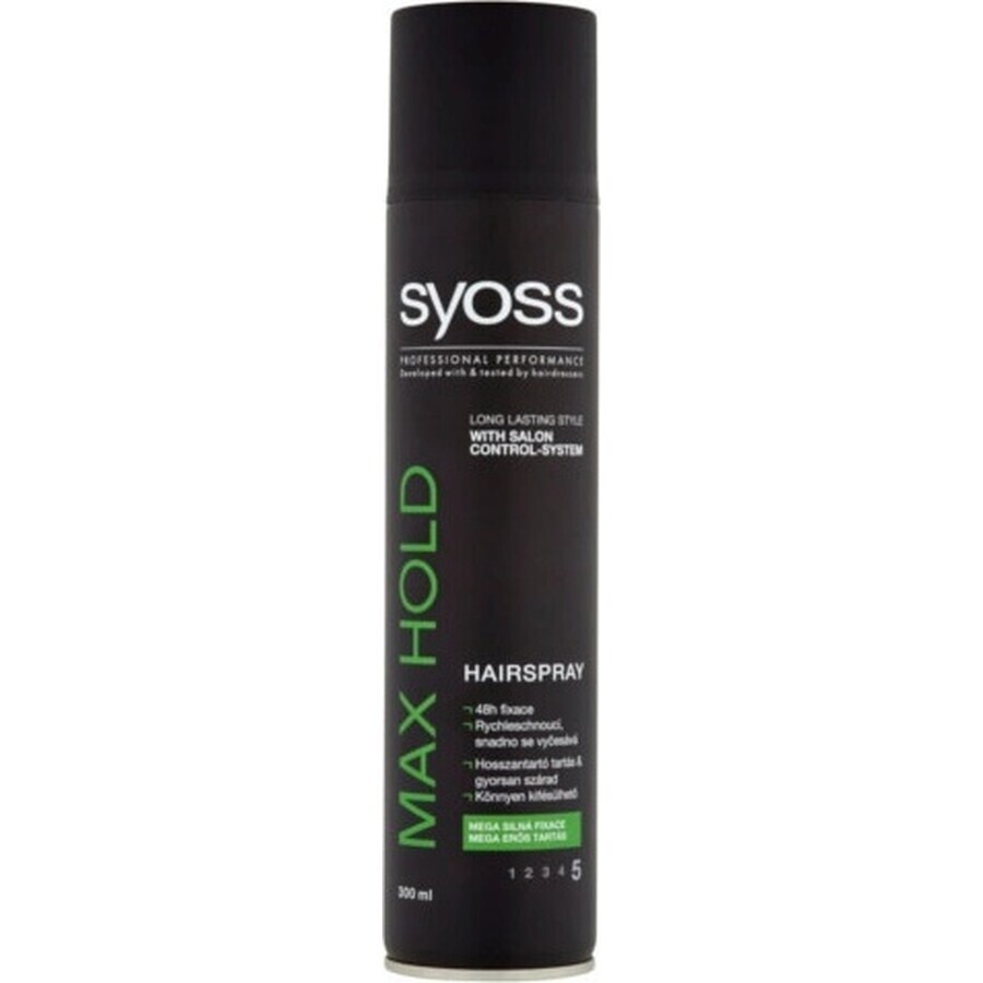 Syoss Max Hold Hairspray 1×300 ml, laca para el cabello