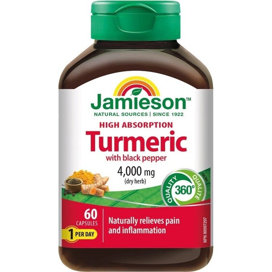 JAMIESON CURCUMIN WITH BLACK ROOT 1x60 cps, supliment alimentar