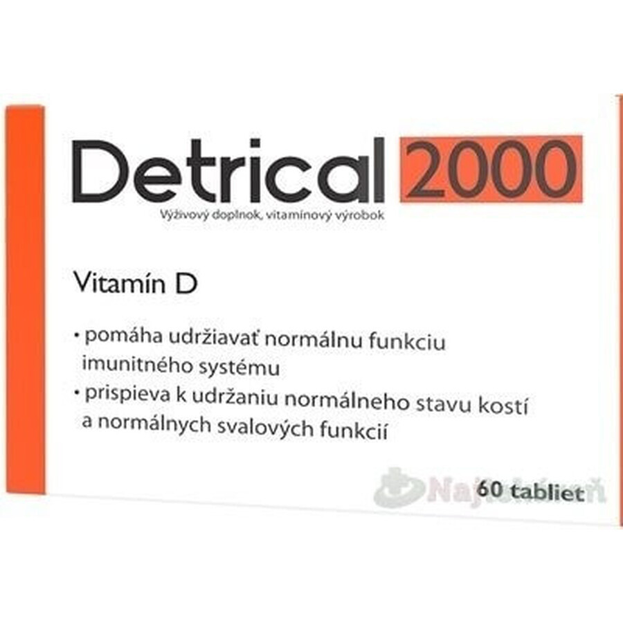 Detrical 2000 Vitamina D 1×60 tbl, complemento alimenticio