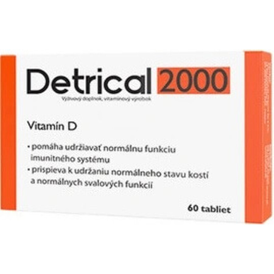 Detrical 2000 Vitamina D 1×60 tbl, complemento alimenticio