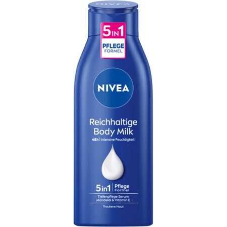 NIVEA BODY MILK - DRY SHEATH 1×400 ml, lang anhaltende Pflege