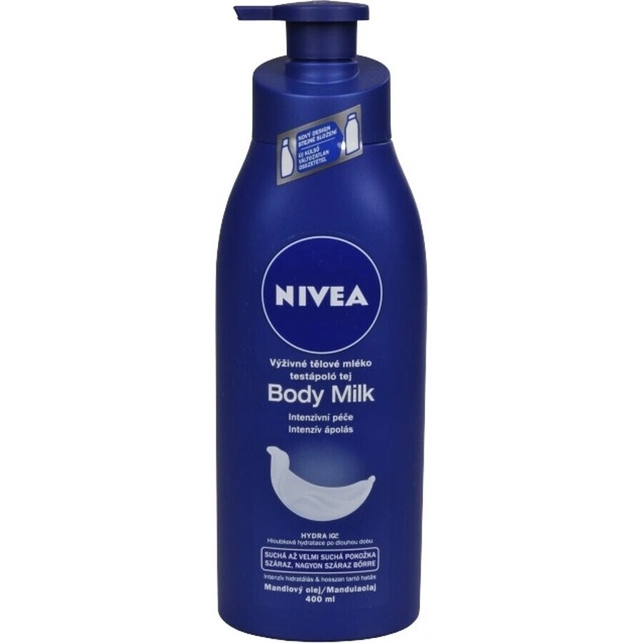 NIVEA BODY MILK - DRY SHEATH 1×400 ml, lang anhaltende Pflege