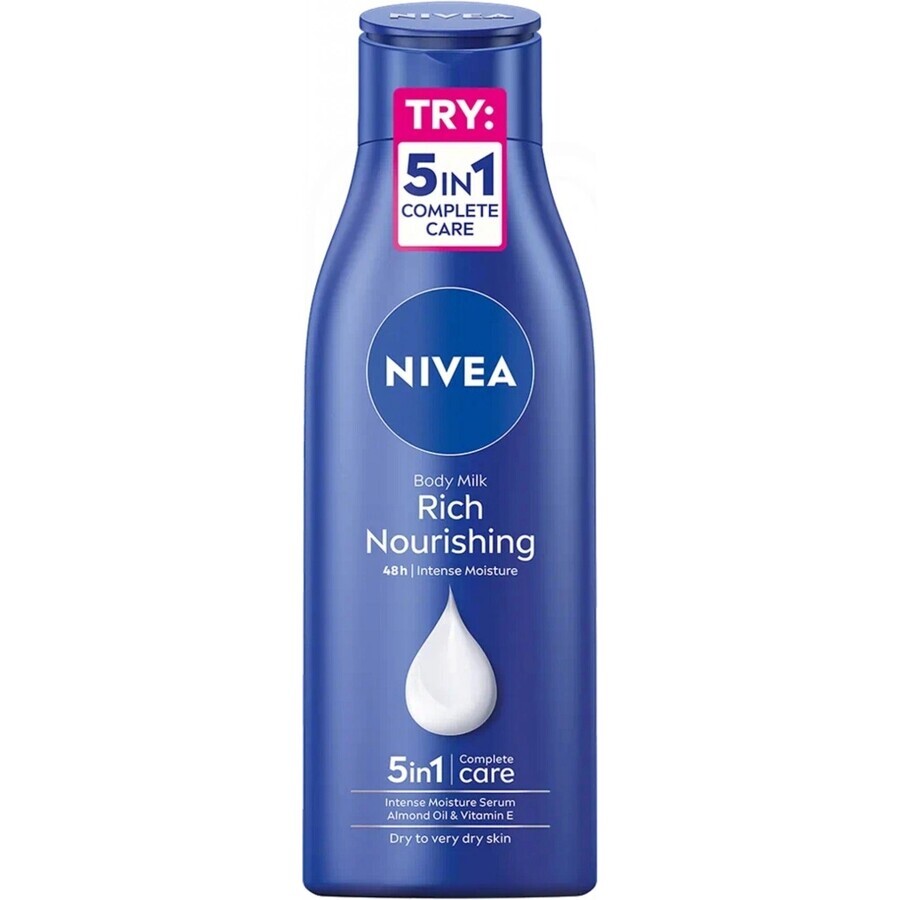 NIVEA BODY MILK - DRY SHEATH 1×400 ml, lang anhaltende Pflege