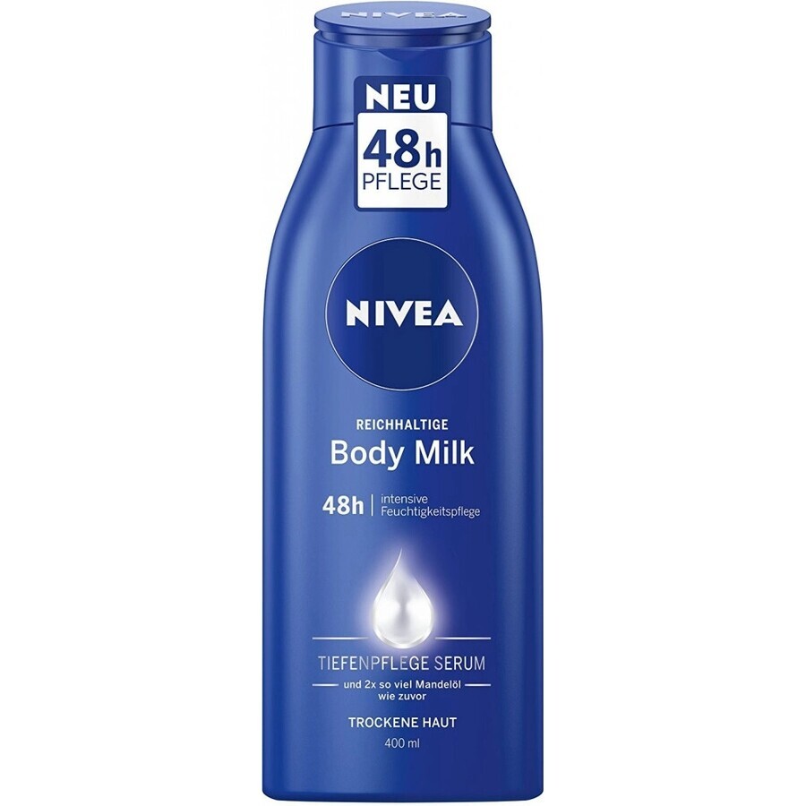 NIVEA BODY MILK - DRY SHEATH 1×400 ml, lang anhaltende Pflege