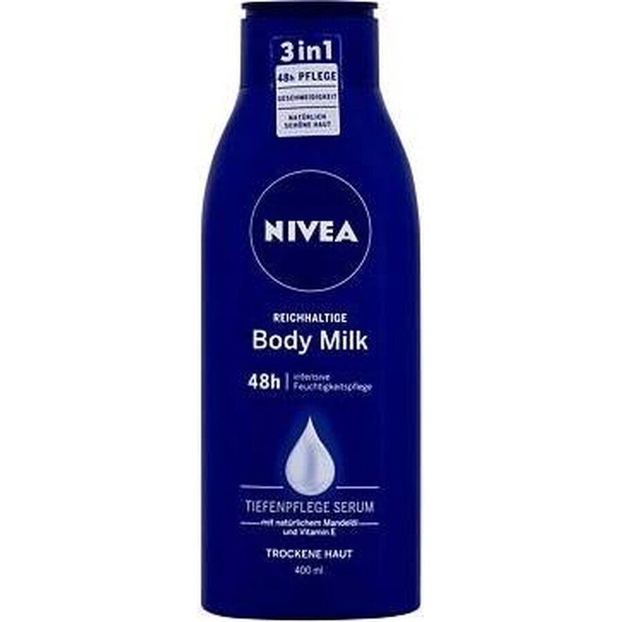 NIVEA BODY MILK - DRY SHEATH 1×400 ml, lang anhaltende Pflege