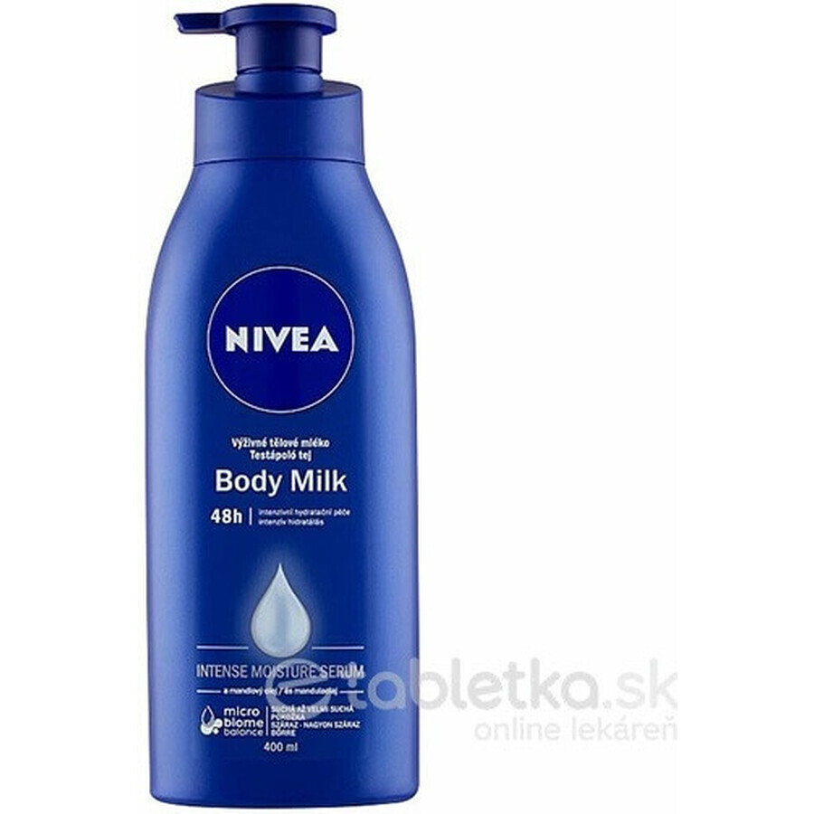 NIVEA BODY MILK - DRY SHEATH 1×400 ml, lang anhaltende Pflege