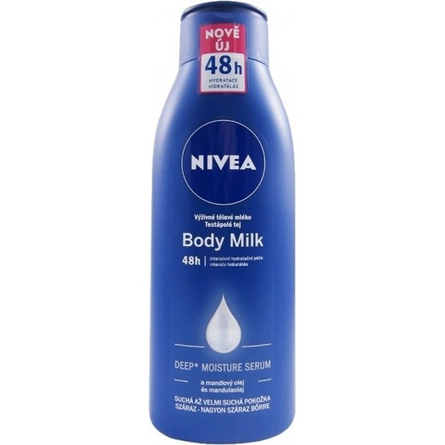 NIVEA BODY MILK - DRY SHEATH 1×400 ml, lang anhaltende Pflege