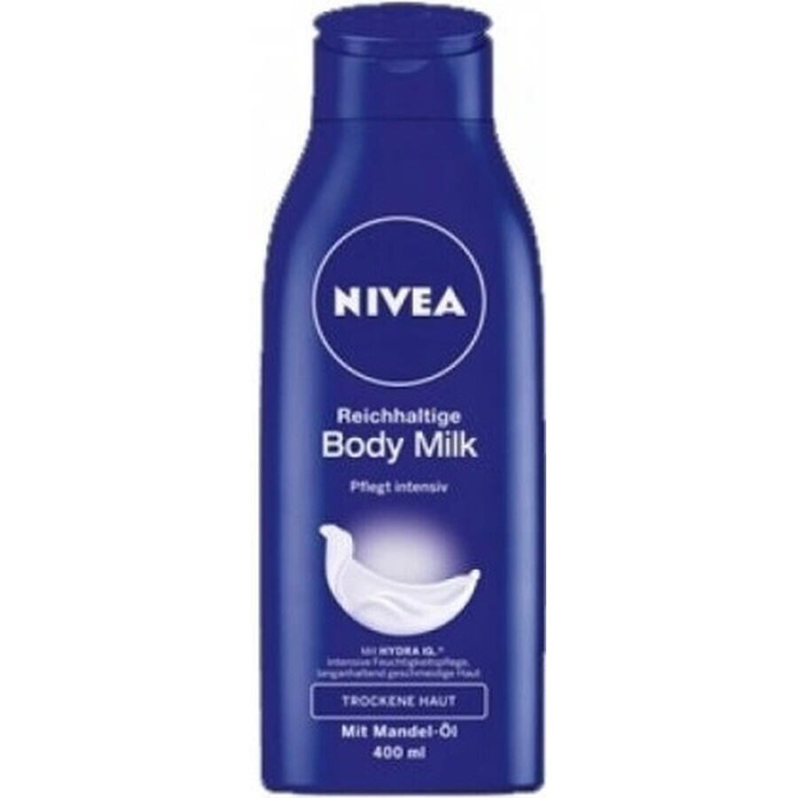 NIVEA BODY MILK - DRY SHEATH 1×400 ml, lang anhaltende Pflege