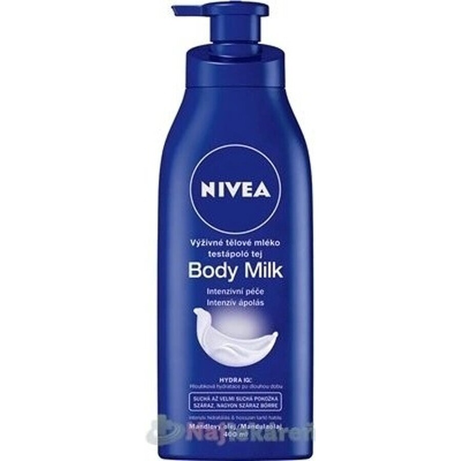 NIVEA BODY MILK - DRY SHEATH 1×400 ml, lang anhaltende Pflege