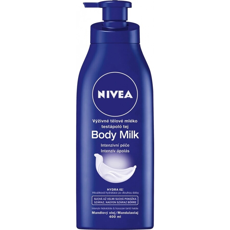 NIVEA BODY MILK - DRY SHEATH 1×400 ml, lang anhaltende Pflege