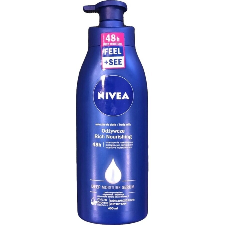 NIVEA BODY MILK - DRY SHEATH 1×400 ml, lang anhaltende Pflege