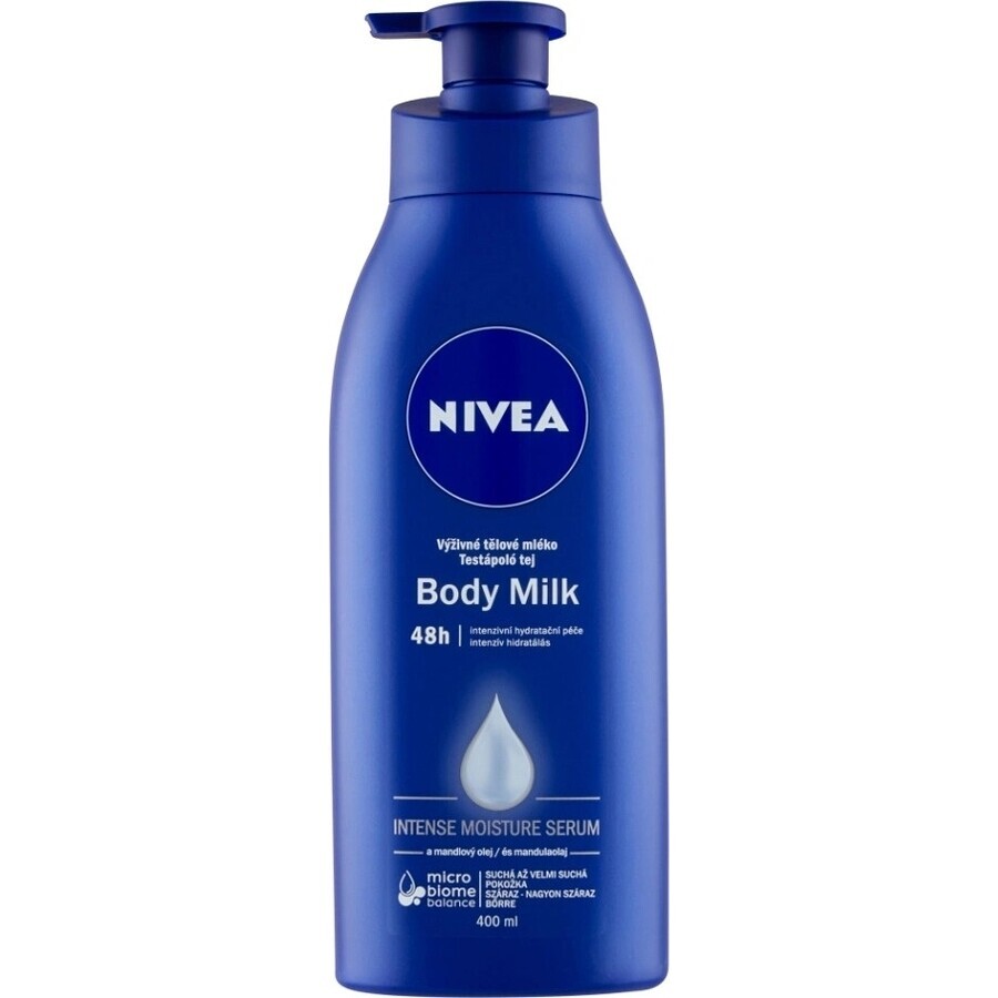 NIVEA BODY MILK - DRY SHEATH 1×400 ml, lang anhaltende Pflege