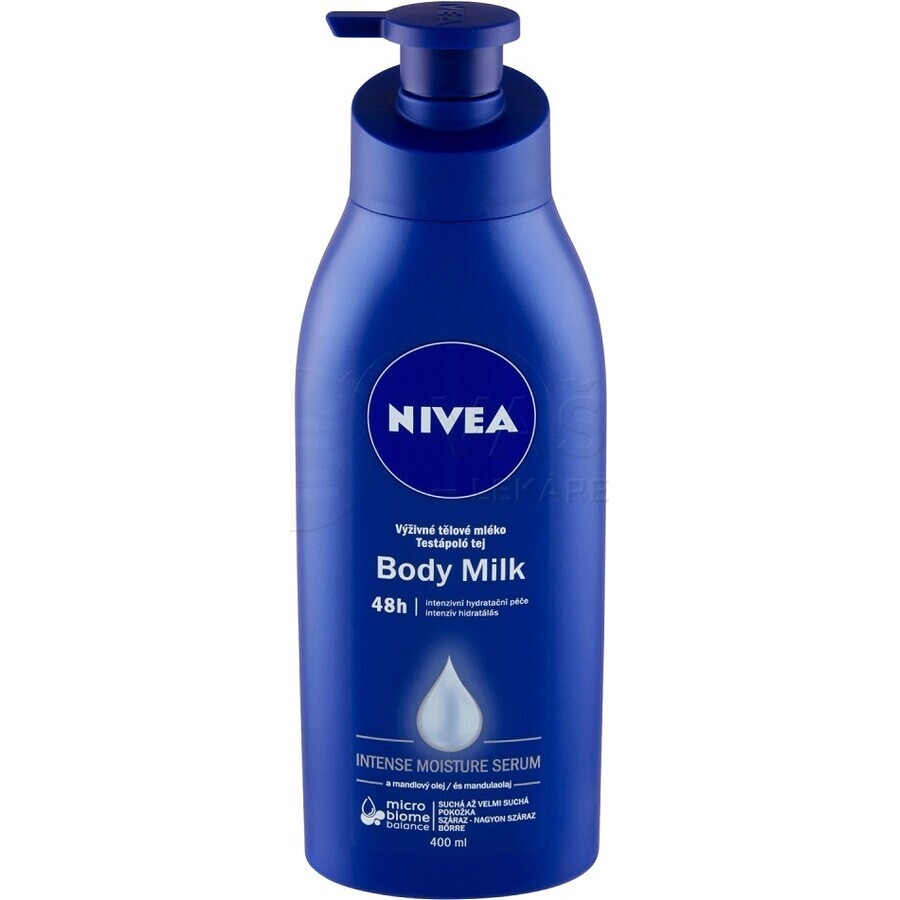 NIVEA BODY MILK - DRY SHEATH 1×400 ml, lang anhaltende Pflege