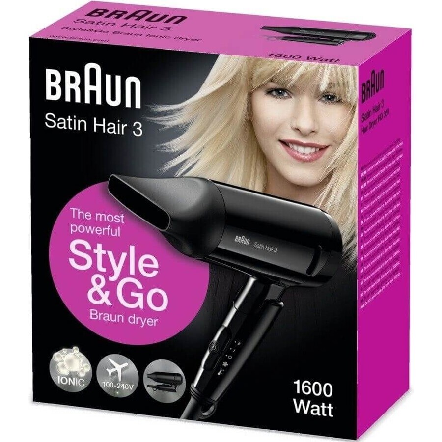 Braun Satin Hair 3 Hd 350 To Go 1pc 1×1 1pc haardroger