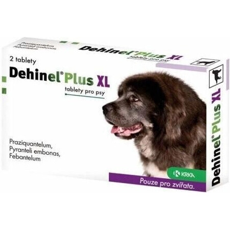 DEHINEL PLUS XL 2TBL A.U.V. 1×2 tbl, medicamento para perros