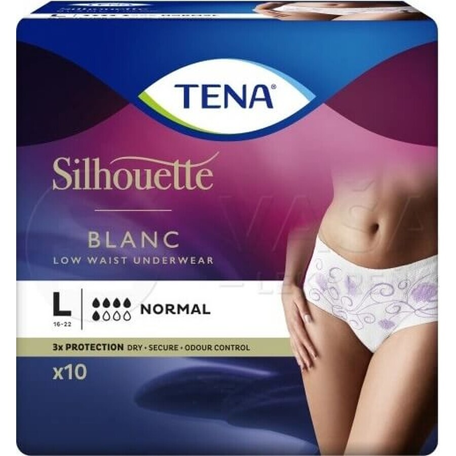 TENA Silhouette Normal L 1×10 unidades, braguitas para la incontinencia