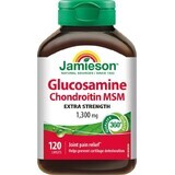 JAMIESON GLUCOSAMINA CHONDROITIN CHONDROITIN MSM 1300 mg 1×120 tbl, complemento alimenticio