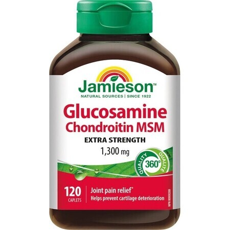 JAMIESON GLUCOSAMINE CHONDROITIN CHONDROITIN MSM 1300 mg 1×120 tbl, Nahrungsergänzungsmittel