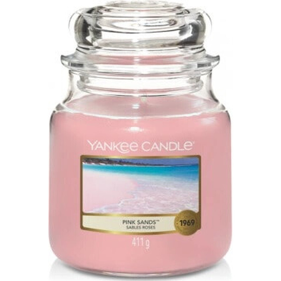 Yankee Candle Pink Sands™ Medium Candle 1×411 g, candela profumata