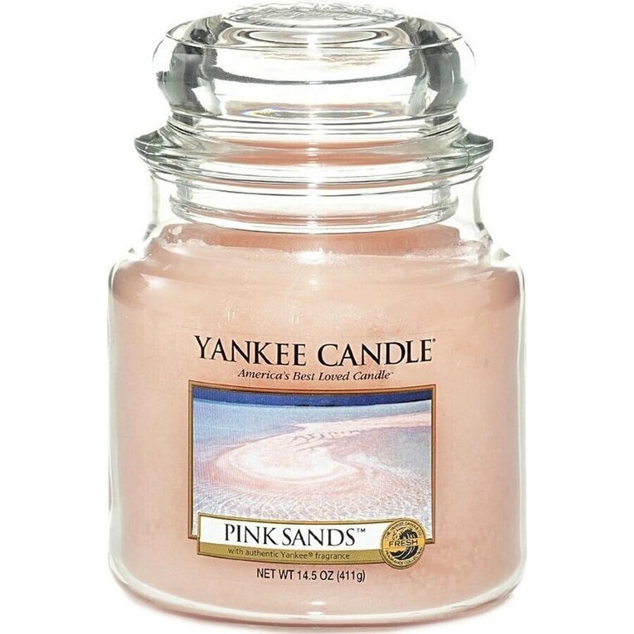 Yankee Candle Pink Sands™ Medium Candle 1×411 g, candela profumata