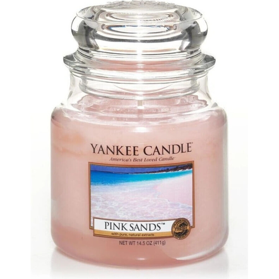 Yankee Candle Pink Sands™ Medium Candle 1×411 g, candela profumata