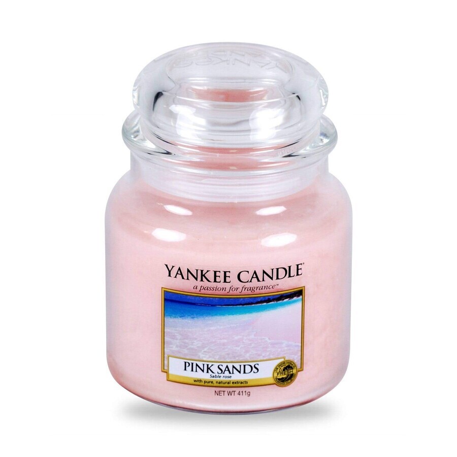 Yankee Candle Pink Sands™ Medium Candle 1×411 g, candela profumata