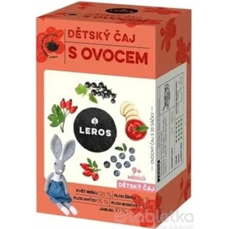 LEROS Thé aux fruits pour enfants 20×2 g, thé