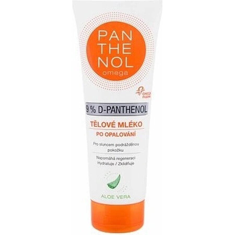 omega PANTHENOL 9% ALOE VERA 1×250 ml, after sun body lotion