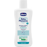 CHICCO Champú corporal BABY MOMENTS PROTECTION 1×200 ml, limpia suavemente la piel del bebé