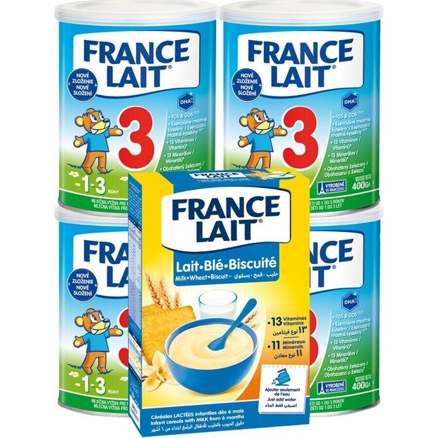 France Lait 3 4x400g + FL wheat porridge. Set 250g 1×1, infant milk powder set