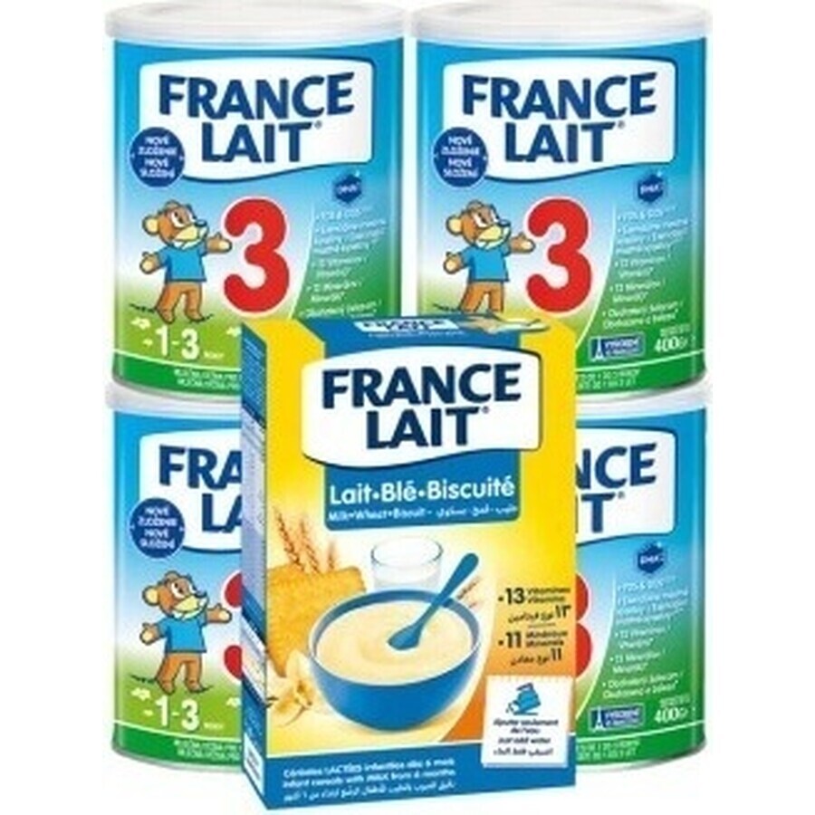 France Lait 3 4x400g + FL wheat porridge. Set 250g 1×1, infant milk powder set