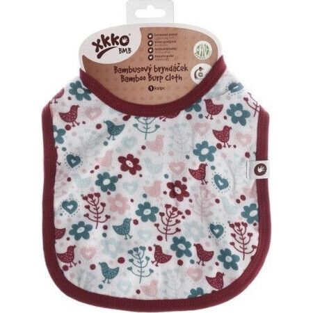 XKKO Bamboo bib Flowers&Birds Girls (cu PUL) 1×1 buc