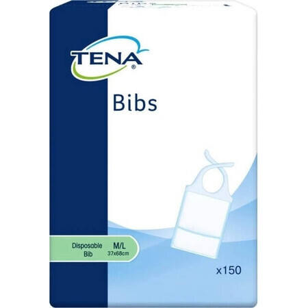 TENA Bib Bib L 1×150 piezas, tamaño 37x66cm