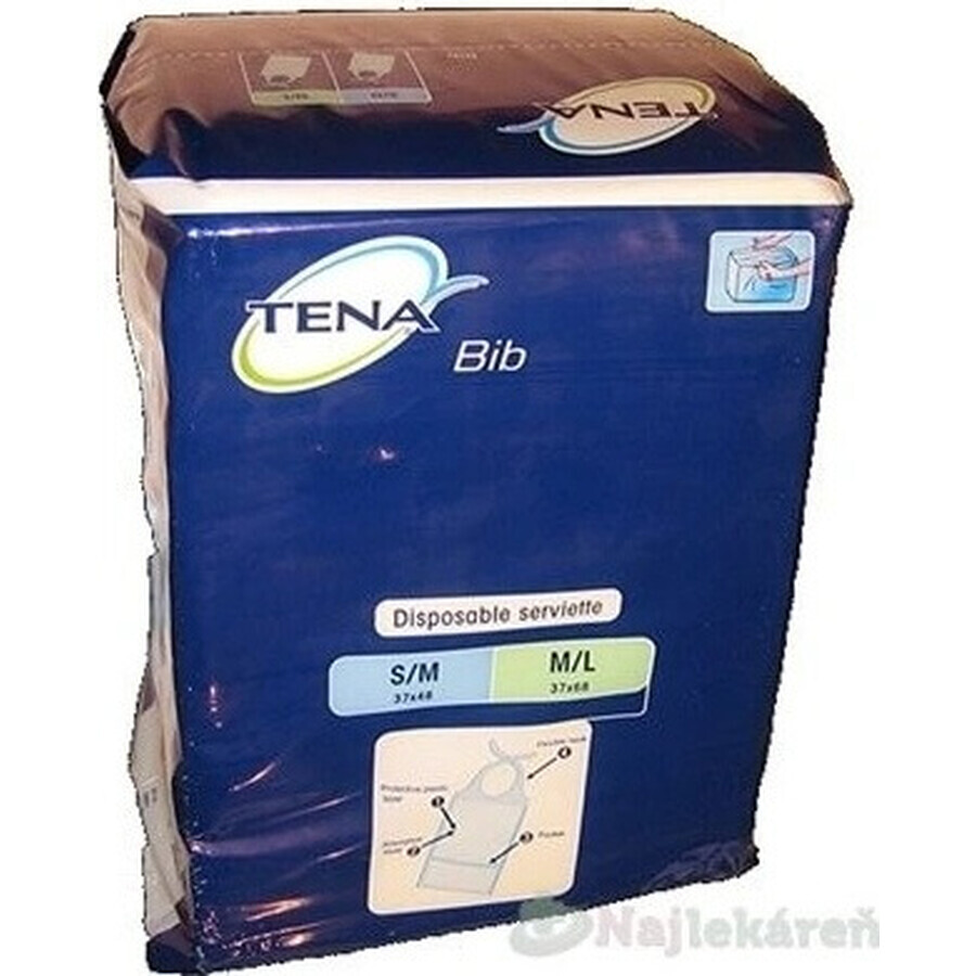 TENA Bib Bib L 1×150 piezas, tamaño 37x66cm