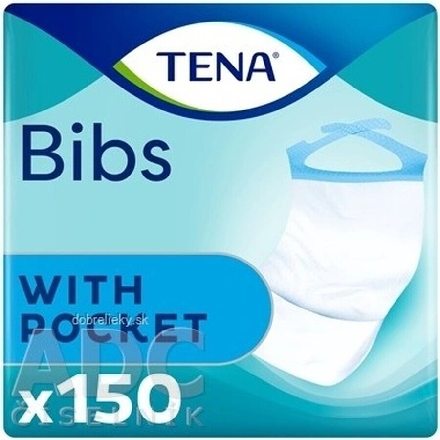 TENA Bib Bib L 1×150 piezas, tamaño 37x66cm