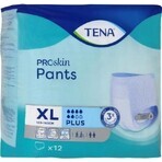 TENA PANTS PLUS EXTRA LARGE 1×12 piezas, braguita elástica absorbente, absorción 1440 ml, perímetro de cadera 120-160 cm