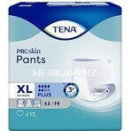 TENA PANTS PLUS EXTRA LARGE 1×12 piezas, braguita elástica absorbente, absorción 1440 ml, perímetro de cadera 120-160 cm