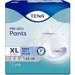 TENA PANTS PLUS EXTRA LARGE 1×12 piezas, braguita elástica absorbente, absorción 1440 ml, perímetro de cadera 120-160 cm