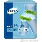 TENA PANTS PLUS EXTRA LARGE 1×12 piezas, braguita elástica absorbente, absorción 1440 ml, perímetro de cadera 120-160 cm