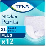 TENA PANTS PLUS EXTRA LARGE 1×12 piezas, braguita elástica absorbente, absorción 1440 ml, perímetro de cadera 120-160 cm