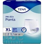 TENA PANTS PLUS EXTRA LARGE 1×12 piezas, braguita elástica absorbente, absorción 1440 ml, perímetro de cadera 120-160 cm