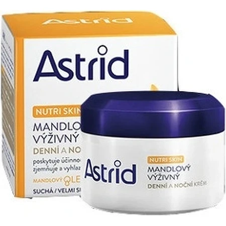 ASTRID ALMOND cremă hrănitoare de zi și de noapte pentru piele uscată și foarte uscată 50 ml 1×50 ml, cremă de mâini