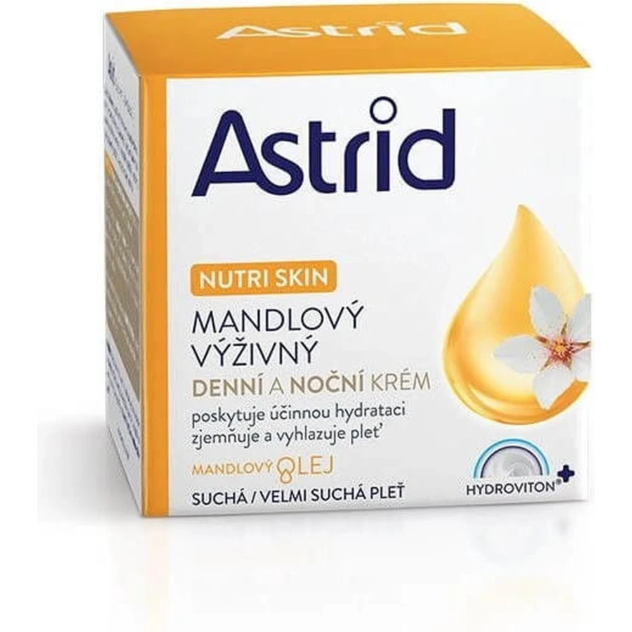 ASTRID ALMOND cremă hrănitoare de zi și de noapte pentru piele uscată și foarte uscată 50 ml 1×50 ml, cremă de mâini