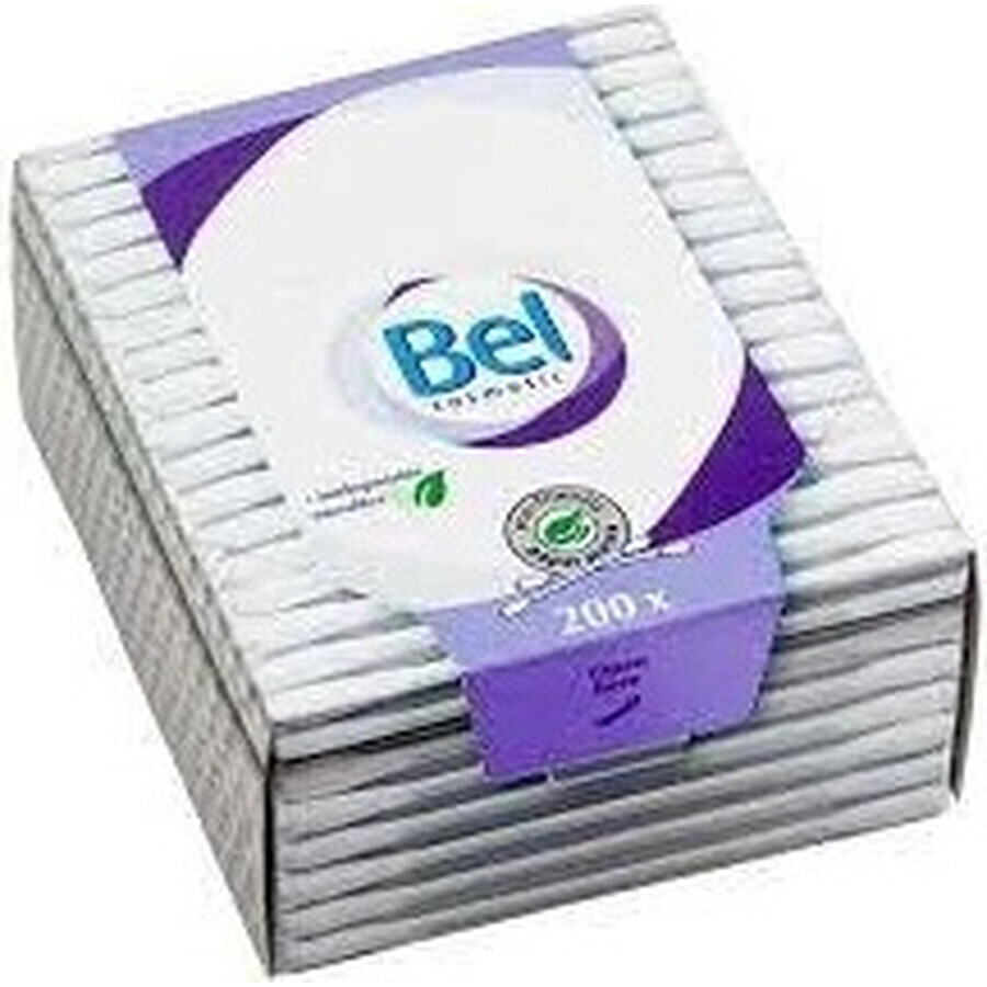 Bastoncillos de algodón BEL COSMETIC 1×200pcs, bastoncillos de algodón