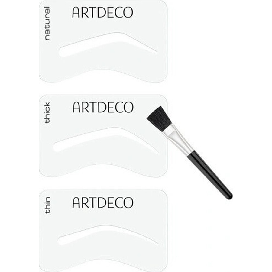 Artdeco Wenkbrauw sjablonen met borstel 1×1 pc, Wenkbrauw sjablonen met borstel